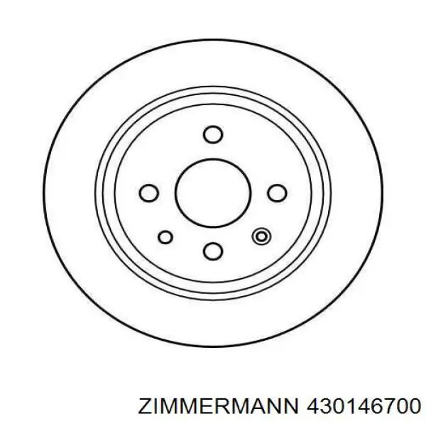Задний тормозной диск Zimmermann 430146700 цена, от 29.75 USD