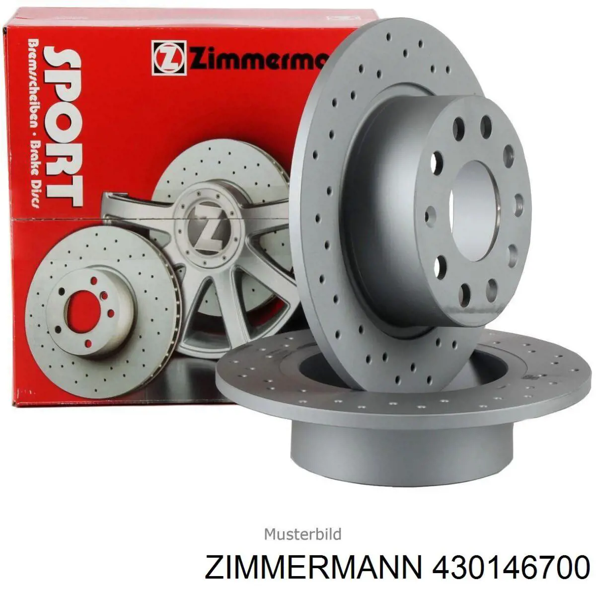 430146700 Zimmermann диск тормозной задний