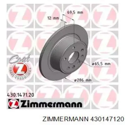 Тормозные диски 430147120 Zimmermann