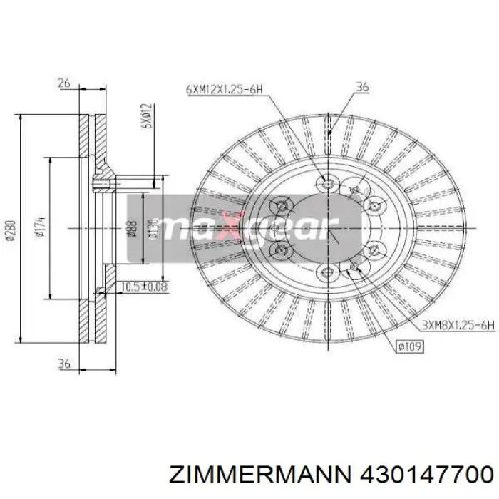 Купить 430147700 Zimmermann Ротор тормозной