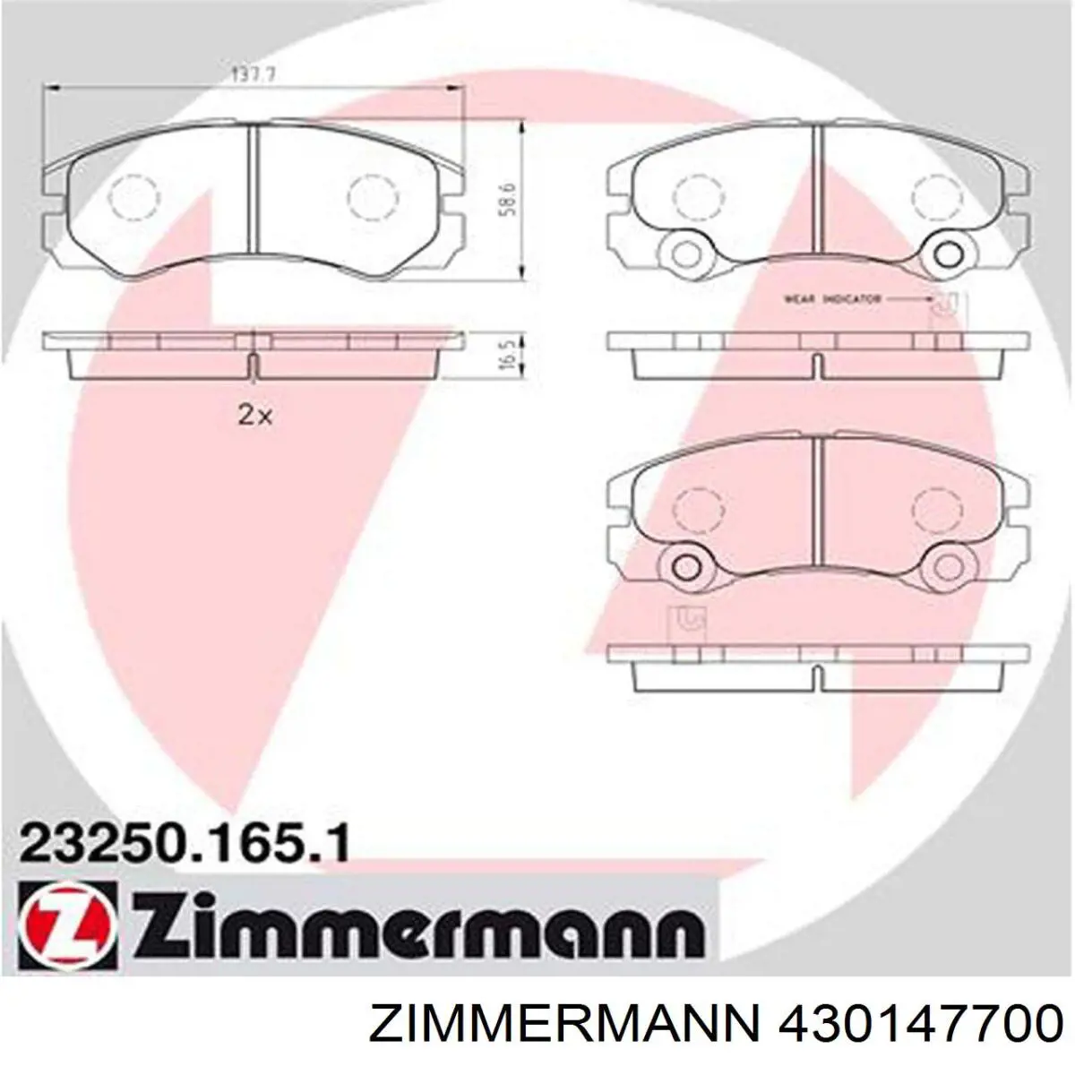Тормоз дисковый передний Zimmermann 430147700 цена, от 38.02 USD