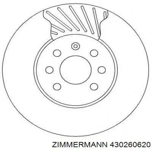 Купить 430260620 Zimmermann Ротор тормозной