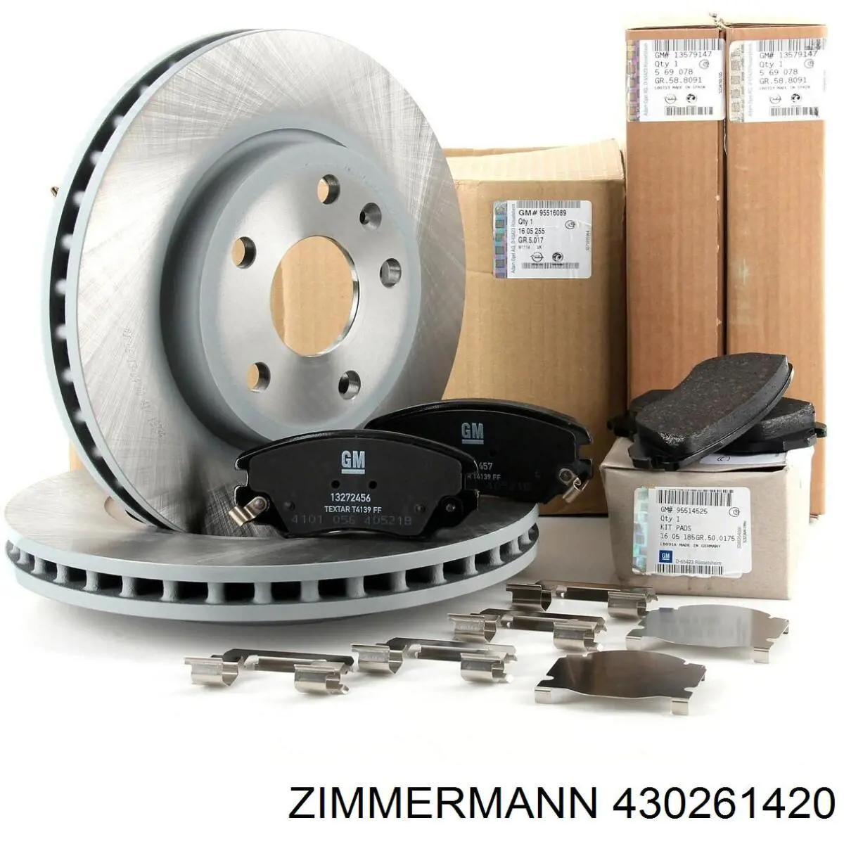 Передние тормозные диски 430261420 Zimmermann