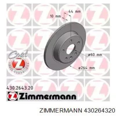 Тормозные диски 430264320 Zimmermann