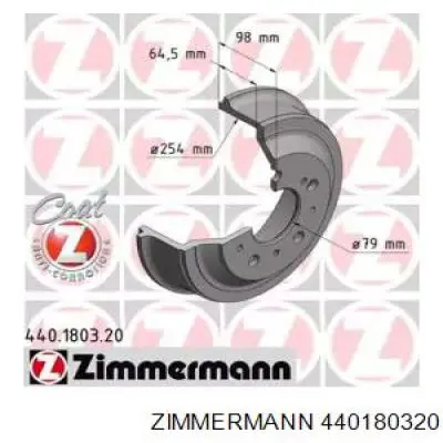 Тормозной барабан 440180320 Zimmermann