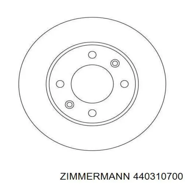 Купить 440310700 Zimmermann Диск тормозной задний