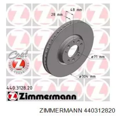 Freno de disco delantero 440312820 Zimmermann