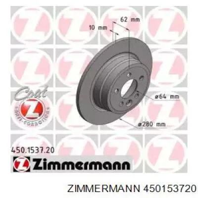 Тормозные диски 450153720 Zimmermann