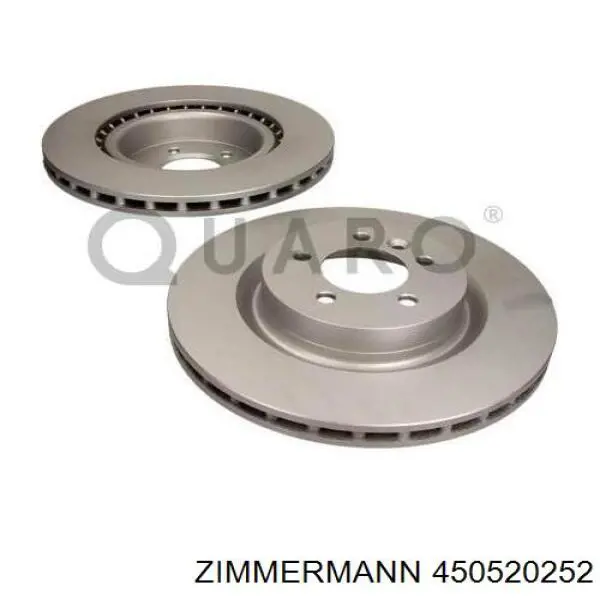 Передние тормозные диски 450520252 Zimmermann