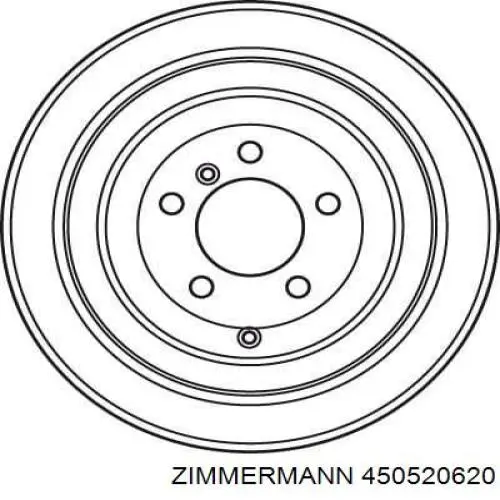 Купить 450520620 Zimmermann Диск тормозной задний