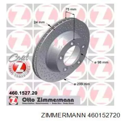 Тормозные диски 460152720 Zimmermann