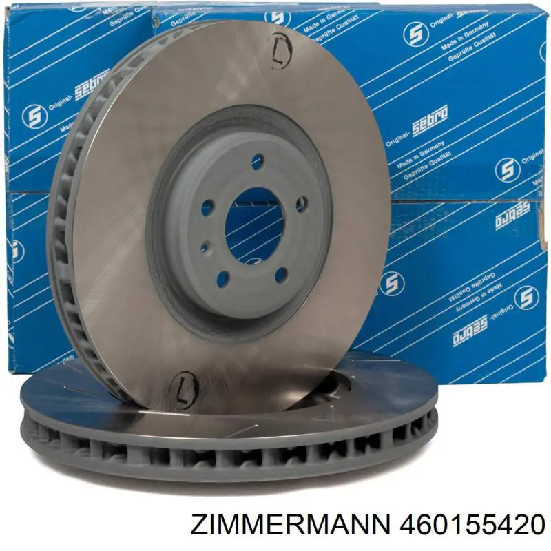 Передние тормозные диски 460155420 Zimmermann