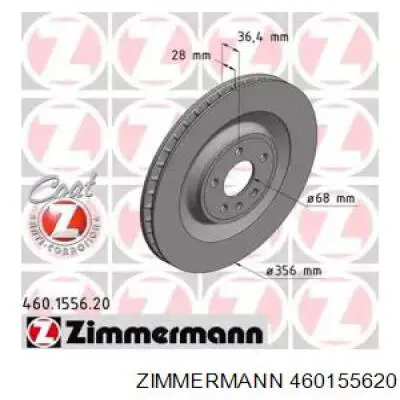 Тормозные диски 460155620 Zimmermann