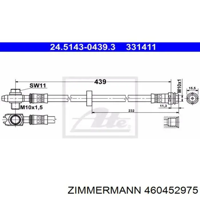 Купить 460452975 Zimmermann Ротор тормозной