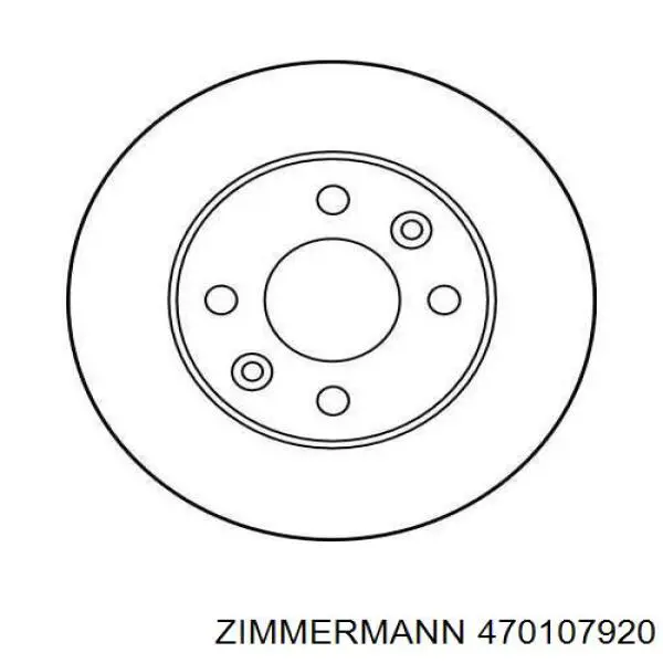 Передний тормозной диск Zimmermann 470107920