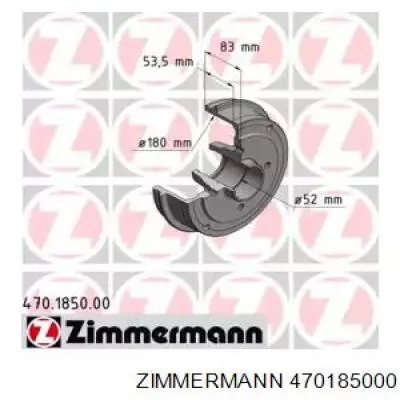 470185000 Zimmermann барабан тормозной задний