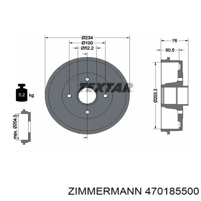 Тормозной барабан 470185500 Zimmermann