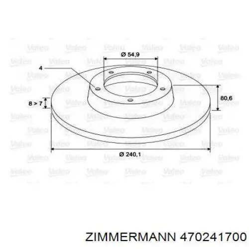 Задний тормозной диск Zimmermann 470241700 цена, от 35.84 USD