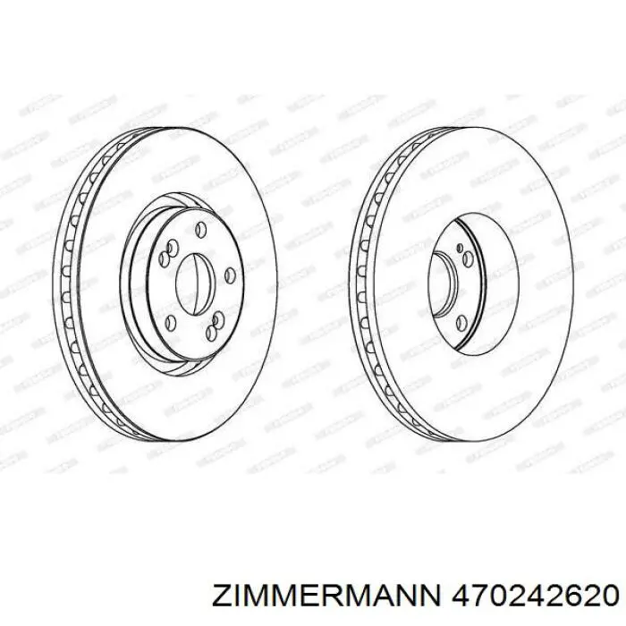 Тормоз дисковый передний Zimmermann 470242620 цена, от 62.81 USD