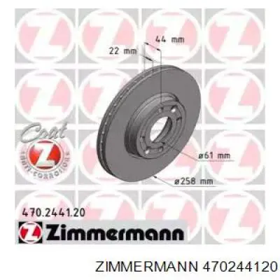 Передний тормозной диск Zimmermann 470244120