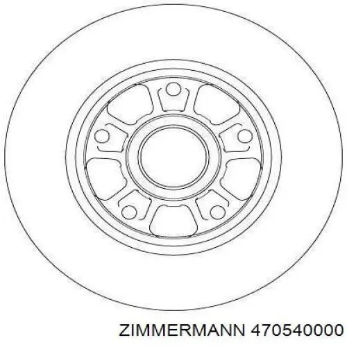 Купить 470540000 Zimmermann Диск тормозной задний
