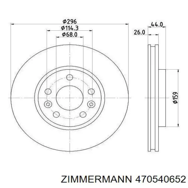 Купить 470540652 Zimmermann Ротор тормозной