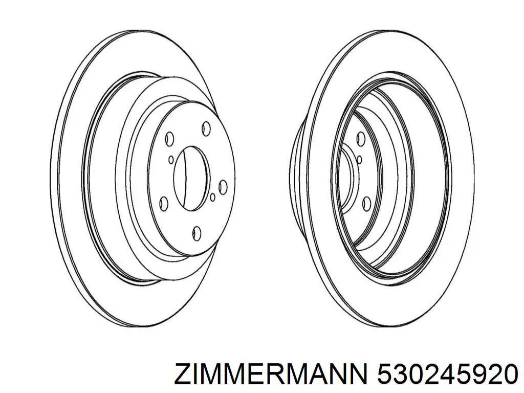 Купить 530245920 Zimmermann Диск тормозной задний