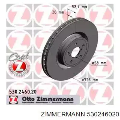 Тормоз дисковый передний Zimmermann 530246020 цена, от 77.62 USD