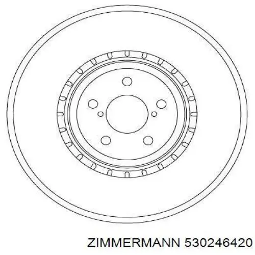 Передний тормозной диск Zimmermann 530246420