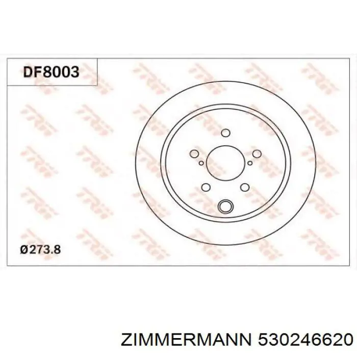 Купить 530246620 Zimmermann Диск тормозной задний