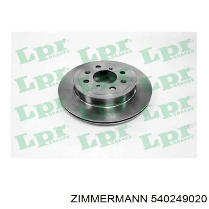 Передние тормозные диски 540249020 Zimmermann