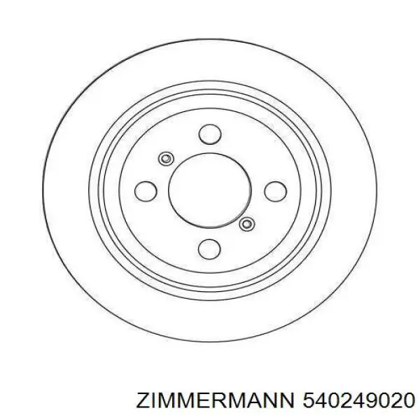 540249020 Zimmermann Диск тормозной передний