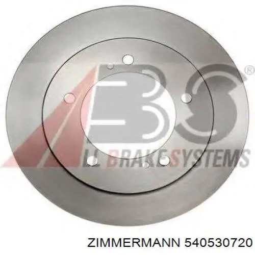 Передние тормозные диски 540530720 Zimmermann