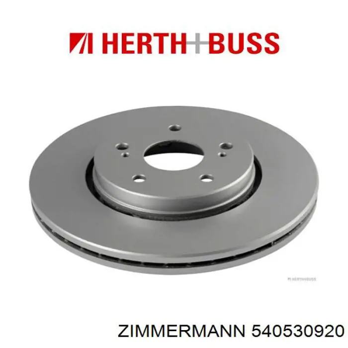 Передние тормозные диски 540530920 Zimmermann