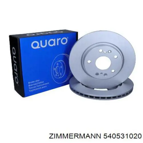 Передние тормозные диски 540531020 Zimmermann
