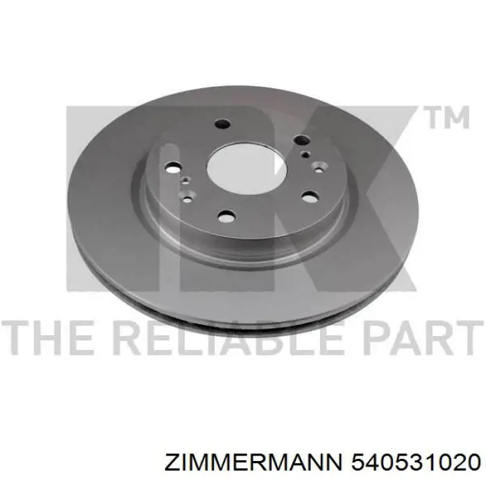 Тормоз дисковый передний Zimmermann 540531020 цена, от 55.27 USD