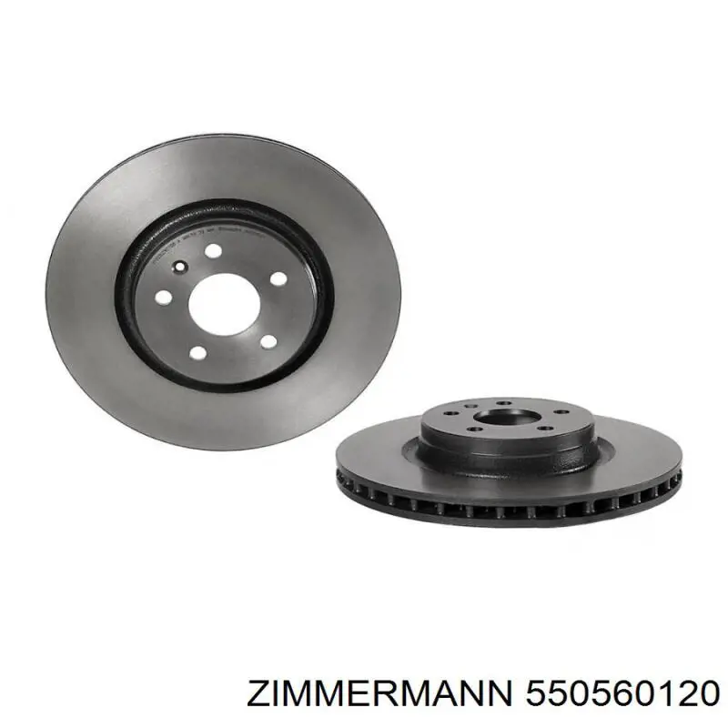 Тормоз дисковый передний Zimmermann 550560120 цена, от 94.19 USD
