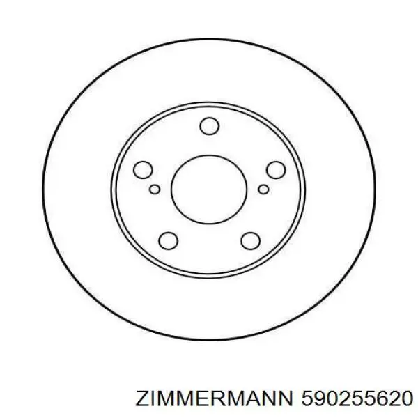 590255620 Zimmermann Диск тормозной передний