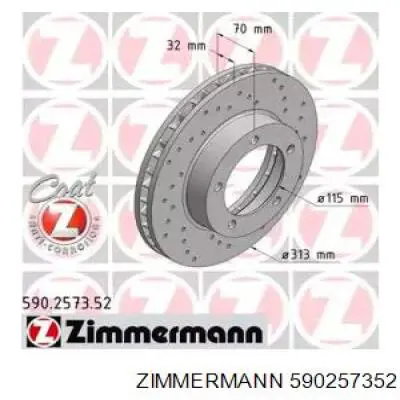 Тормоз дисковый передний Zimmermann 590257352 цена, от 72.78 USD