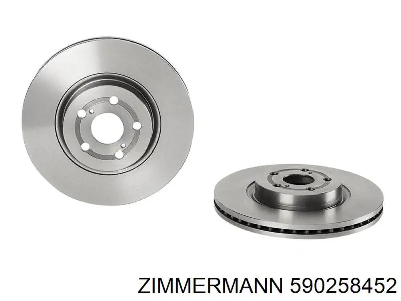 Передние тормозные диски 590258452 Zimmermann