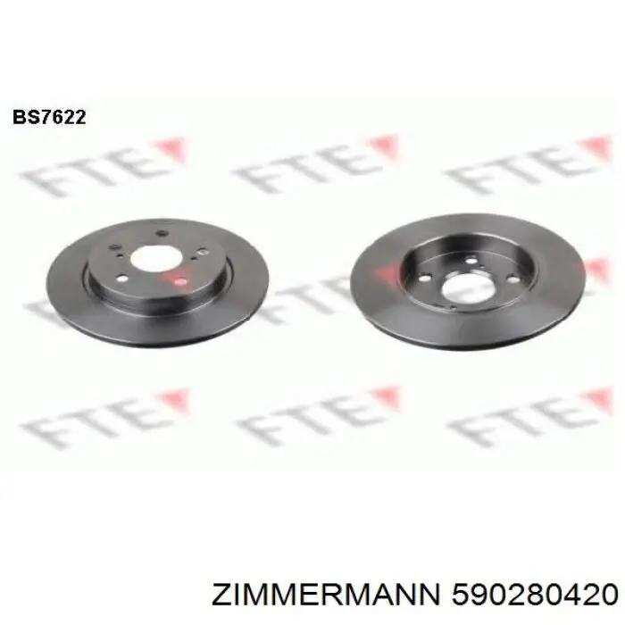 Тормозные диски 590280420 Zimmermann