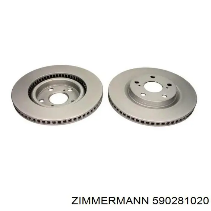 Передние тормозные диски 590281020 Zimmermann