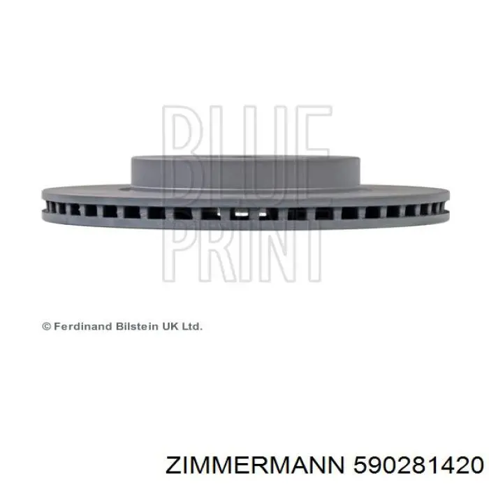 Передние тормозные диски 590281420 Zimmermann