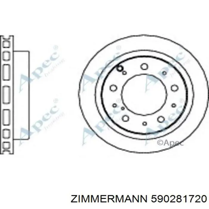 590281720 Zimmermann Дисковый тормоз