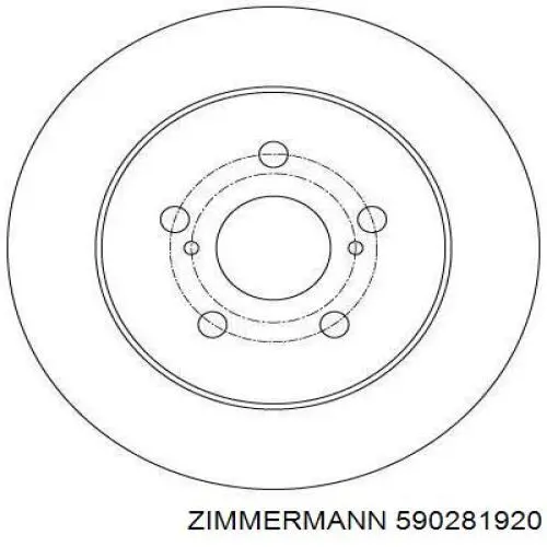 590281920 Zimmermann Дисковый тормоз