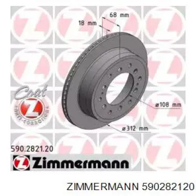 Задний тормозной диск Zimmermann 590282120 цена, от 65.12 USD