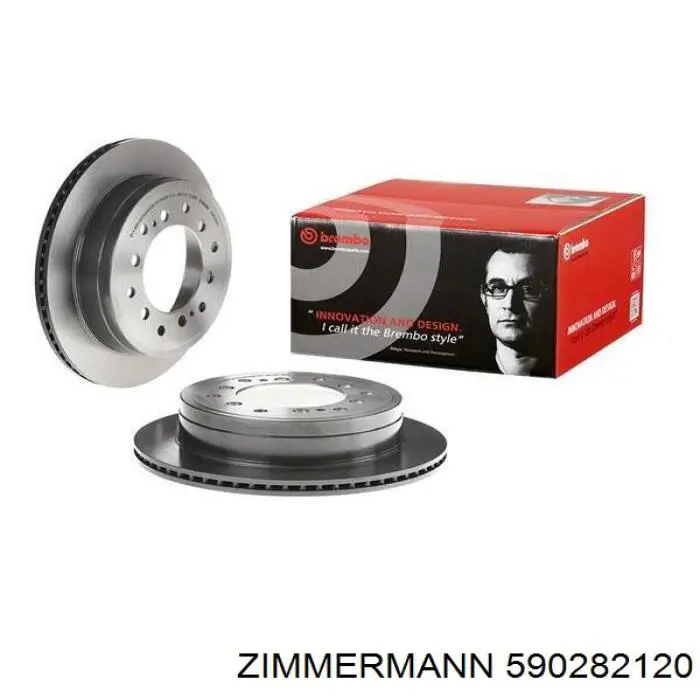 Купить 590282120 Zimmermann Диск тормозной задний