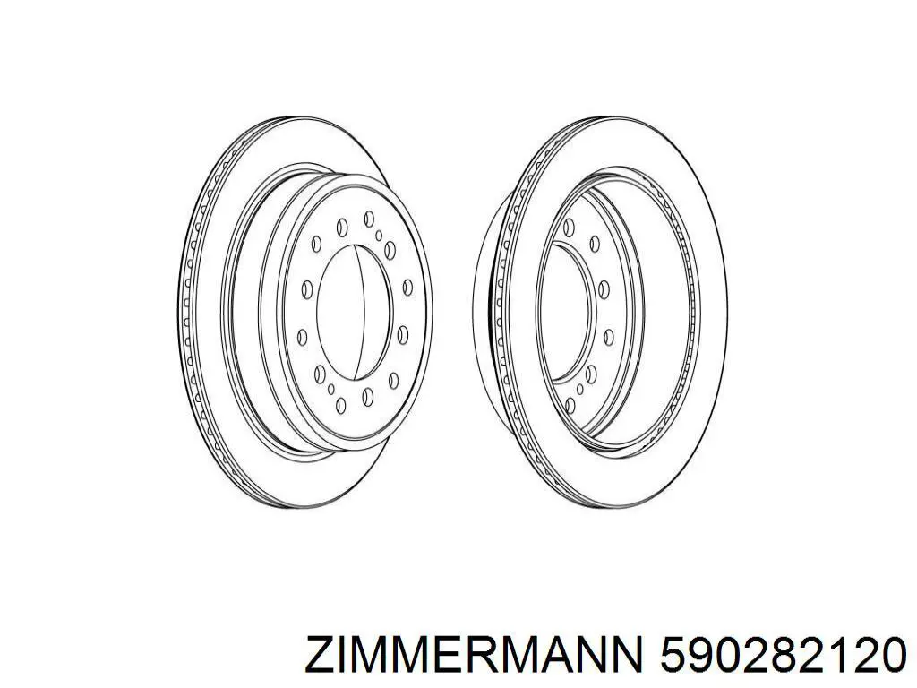 Задний дисковый тормоз Zimmermann 590282120