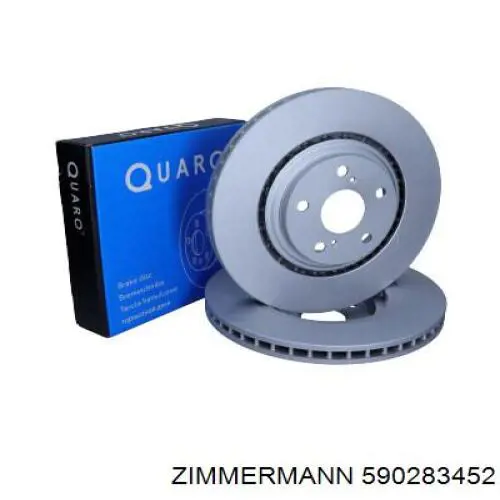 Передние тормозные диски 590283452 Zimmermann