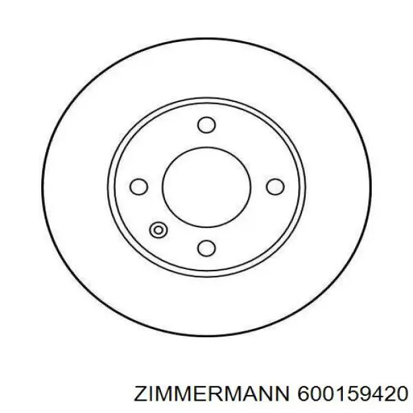 Купить 600159420 Zimmermann Ротор тормозной